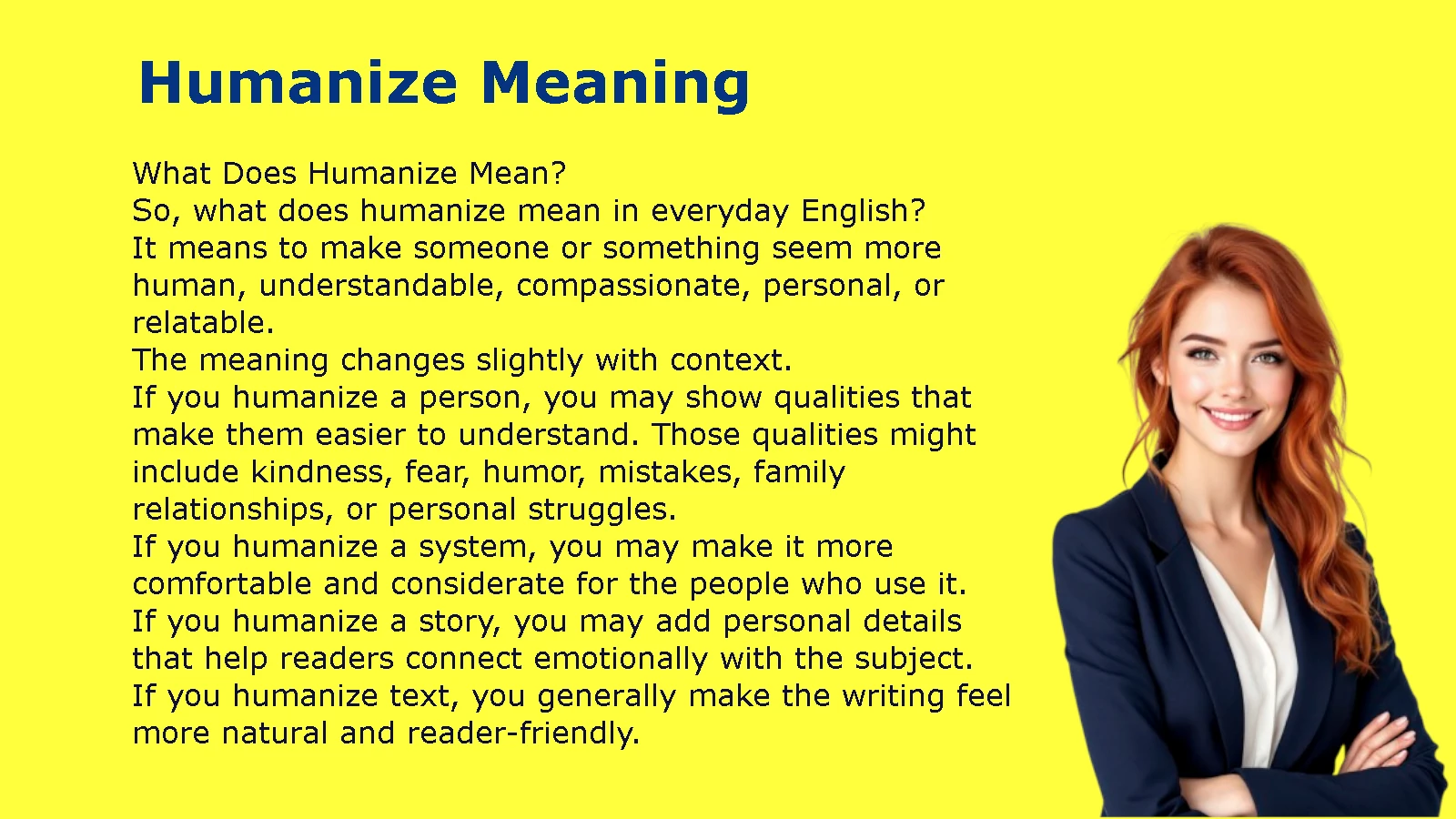 Humanize Meaning