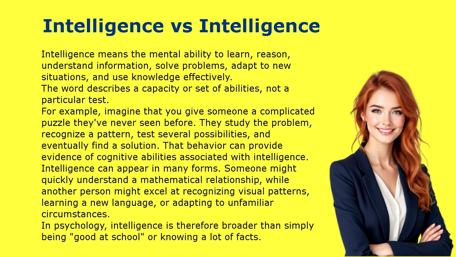 Intelligence vs Intelligence