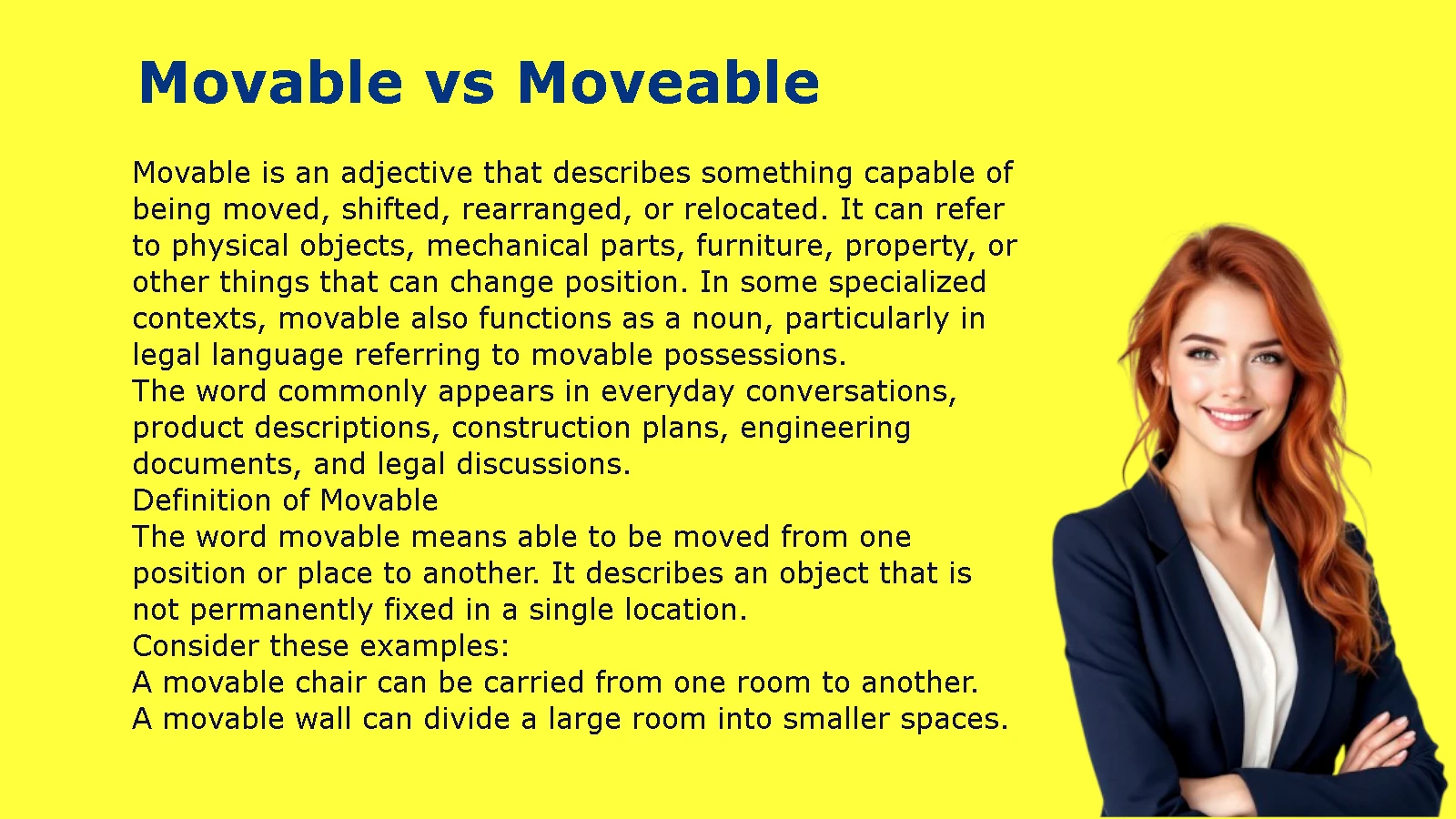 Movable vs Moveable